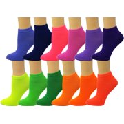 Debra Weitzner Womens Low-Cut Ankle Socks No-Show Colorful Pattern Fun Socks â€“ 12 Pair